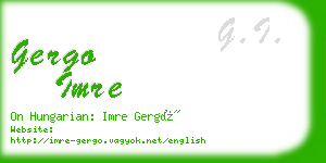 gergo imre business card